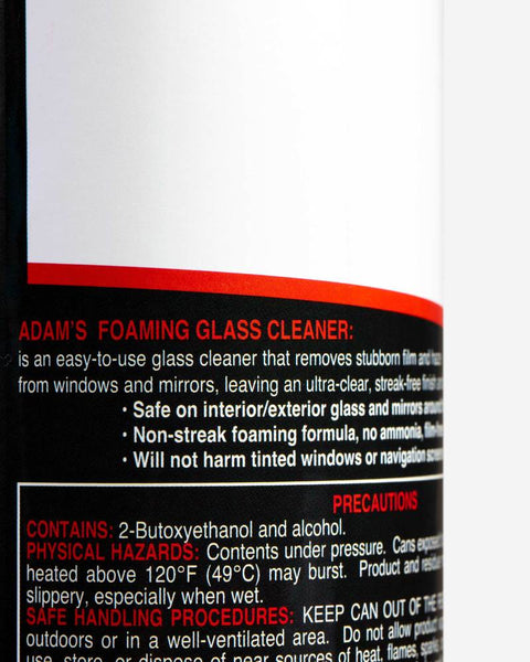 Adam's NEW Aerosol Glass Cleaner